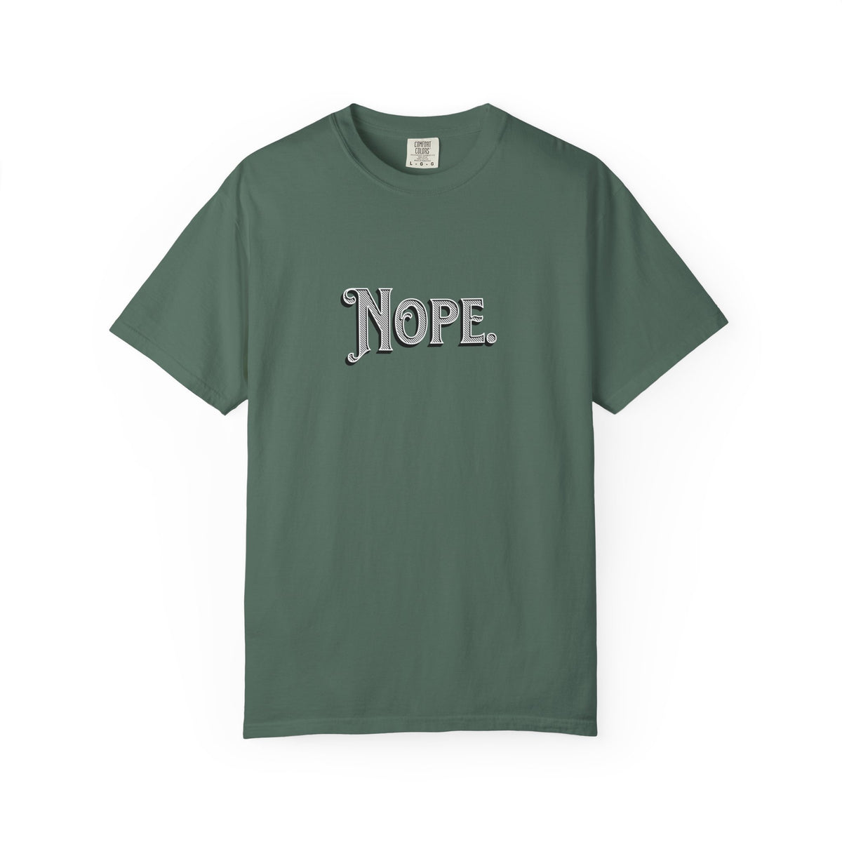 Nope Graphic T-Shirt — Vintage Script "Nope" Tee