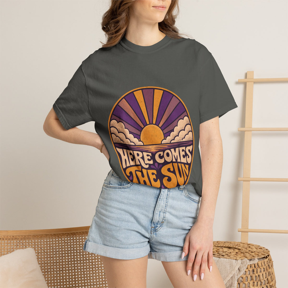 Here Comes The Sun Retro Graphic T-Shirt