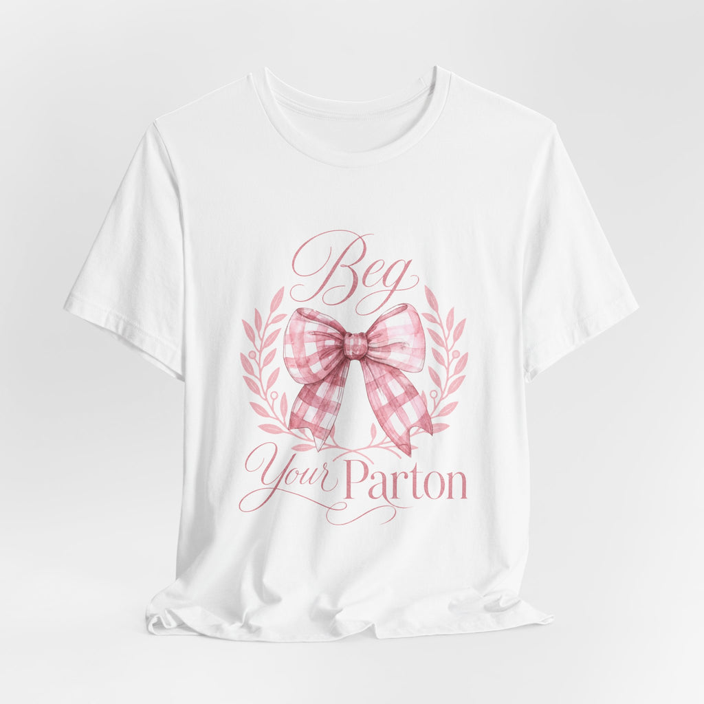 Bow Wreath 'Beg Your Pardon' T-Shirt | Pink Gingham Bow Tee