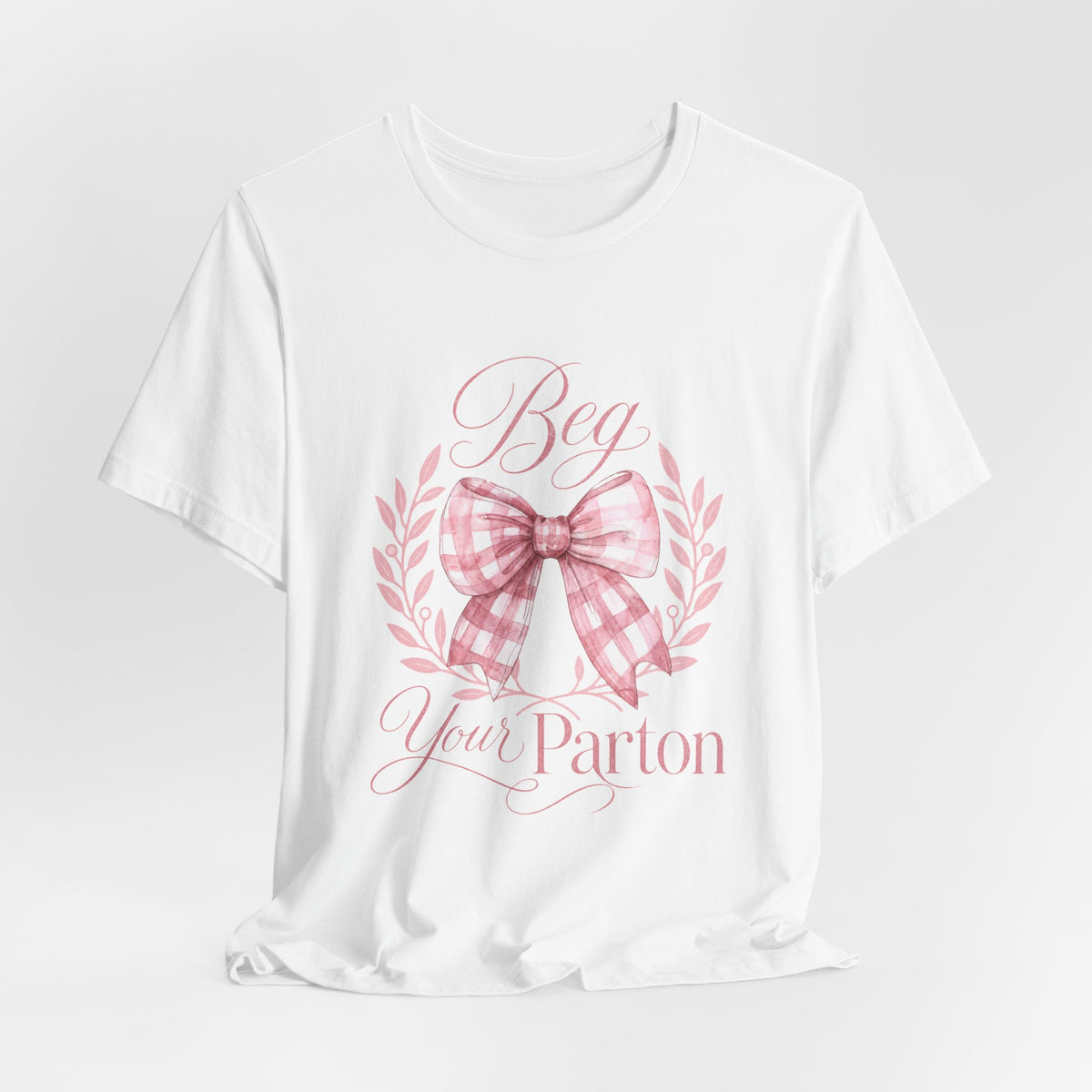 Bow Wreath 'Beg Your Pardon' T-Shirt | Pink Gingham Bow Tee