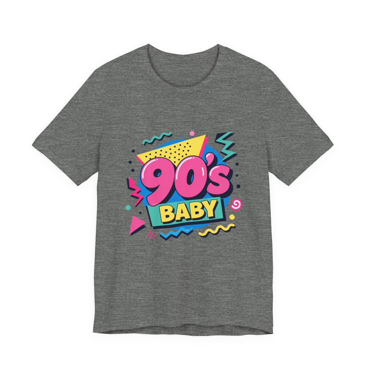 90s Baby Retro Graphic Tee | Neon Memphis 1990s Vintage Style