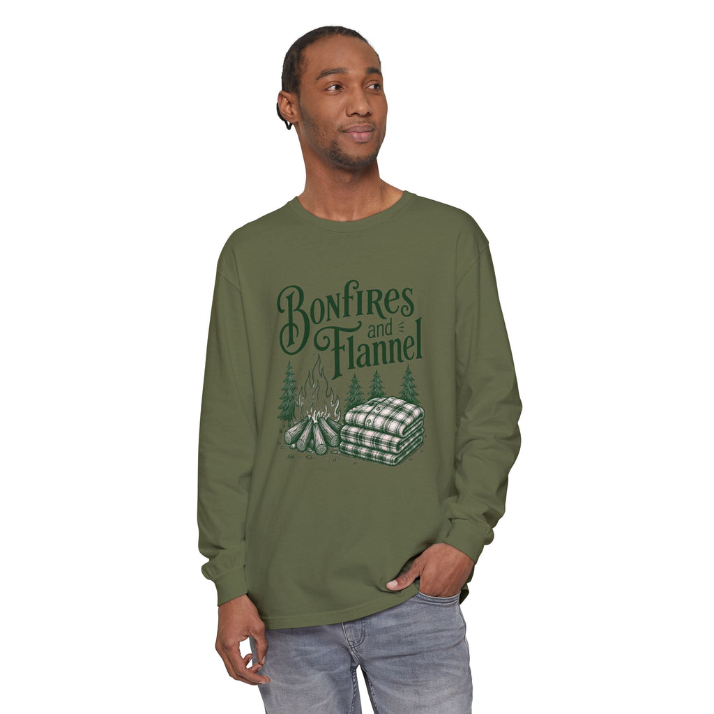 Bonfires and Flannel Long Sleeve Tee