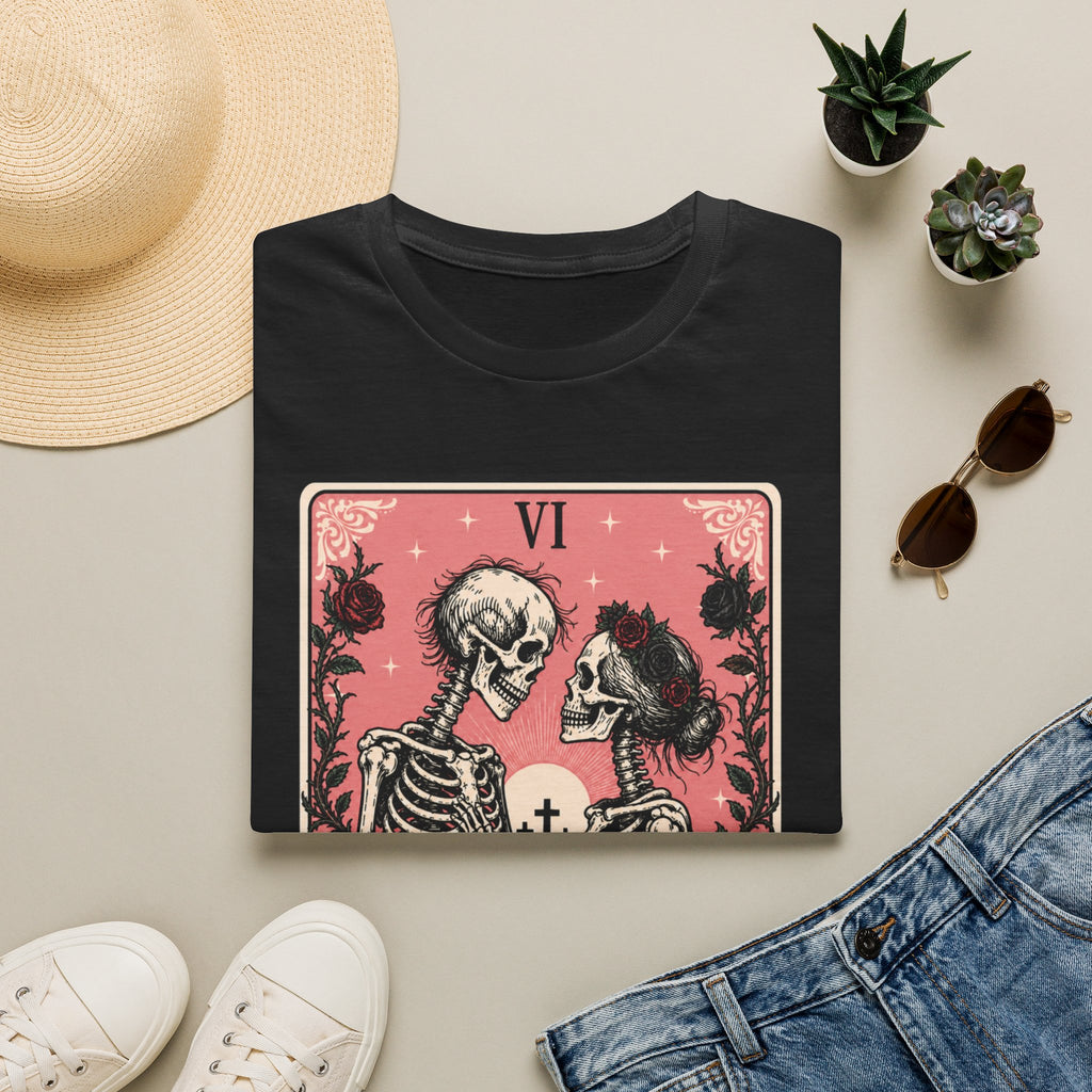 The Lovers Tarot Card T-Shirt | Skeleton Couple Illustration