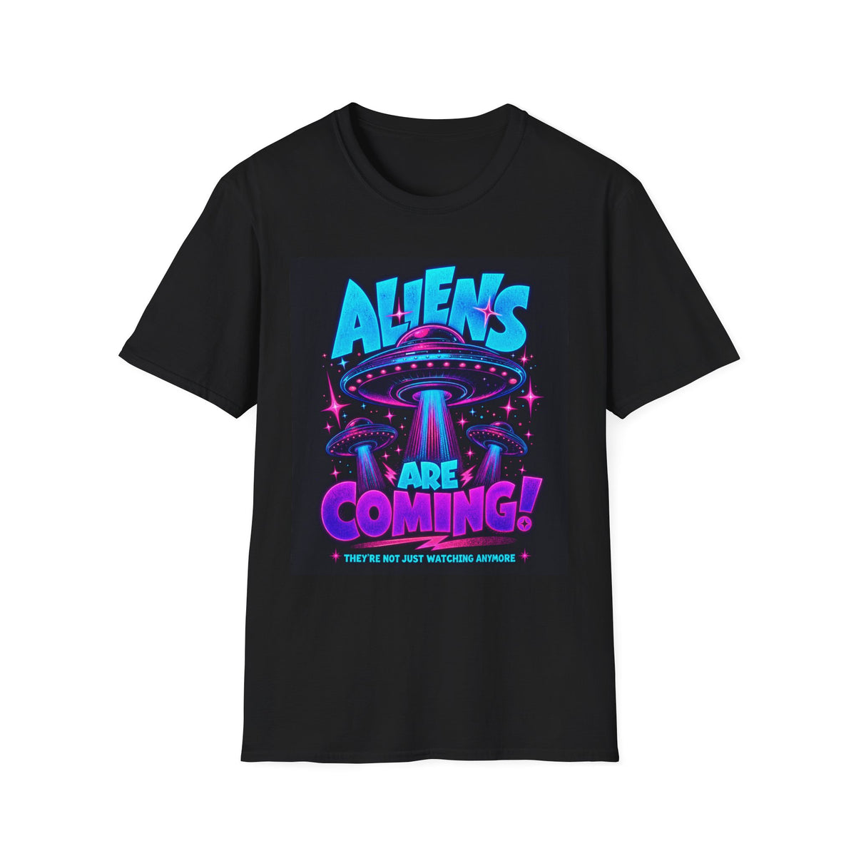 Aliens Are Coming T-Shirt | Retro UFO Sci-Fi Graphic Tee