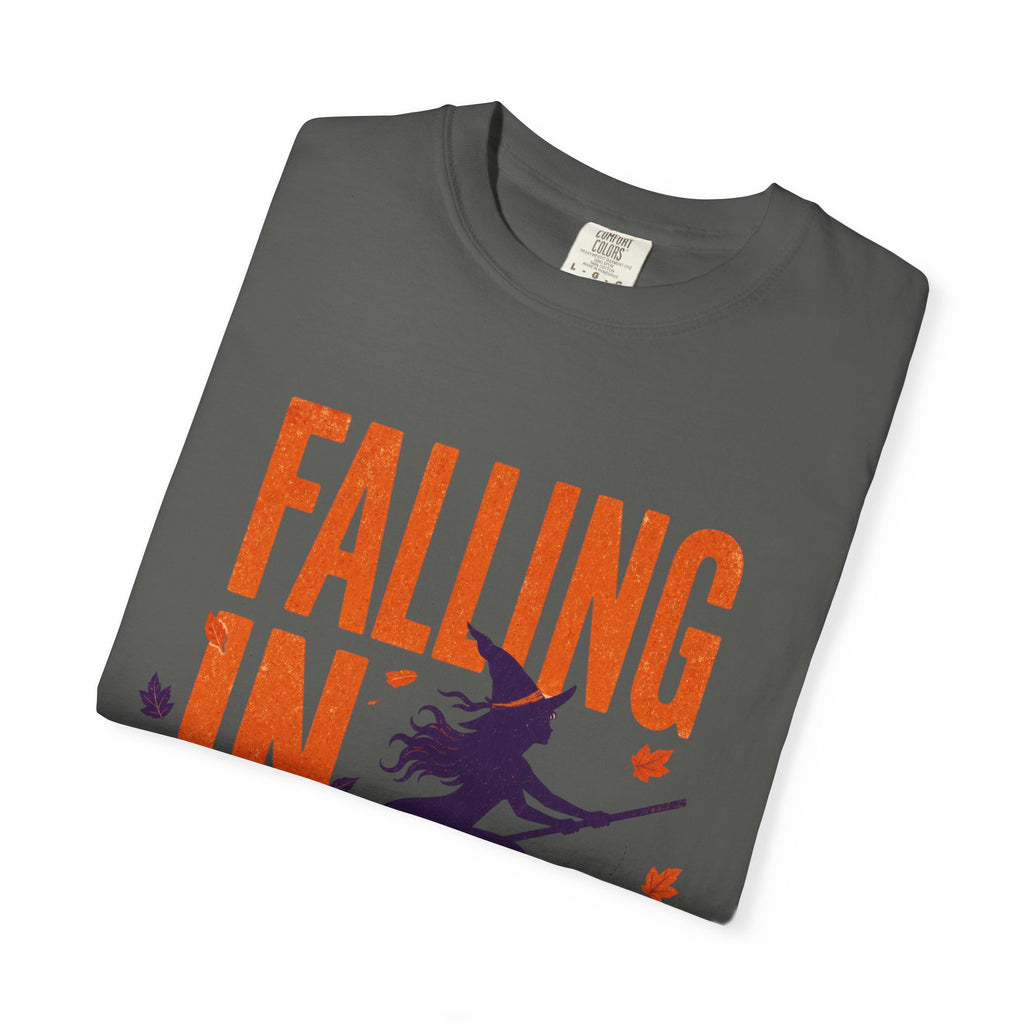 Falling in Love Witch T-Shirt — Halloween Romantic Graphic Tee
