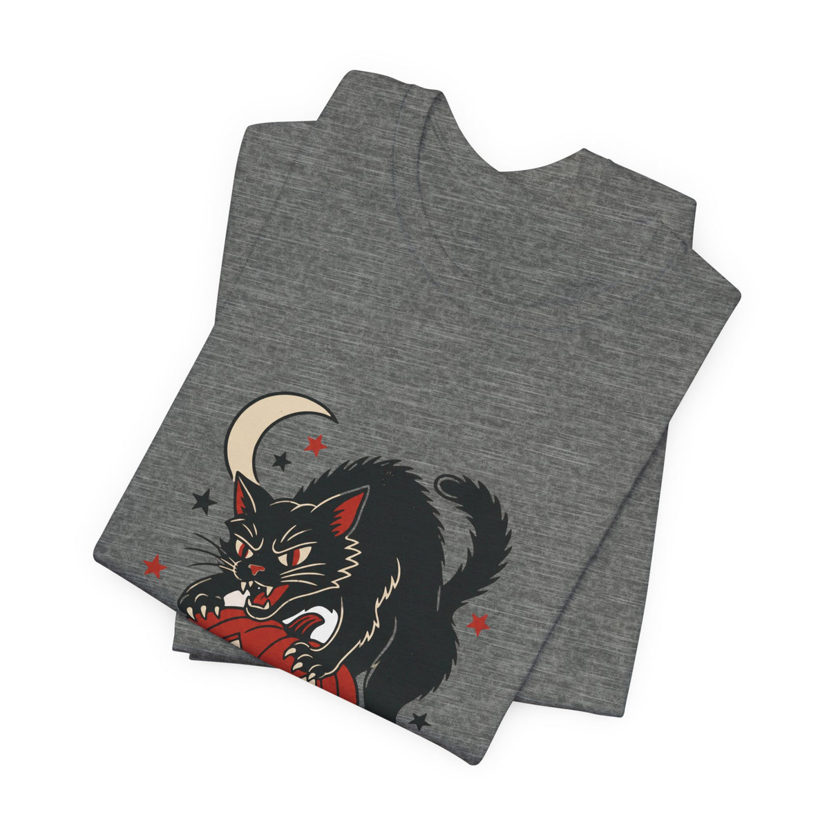 Spooky Mom black cat on jack-o-lantern T-Shirt | Halloween cat tee