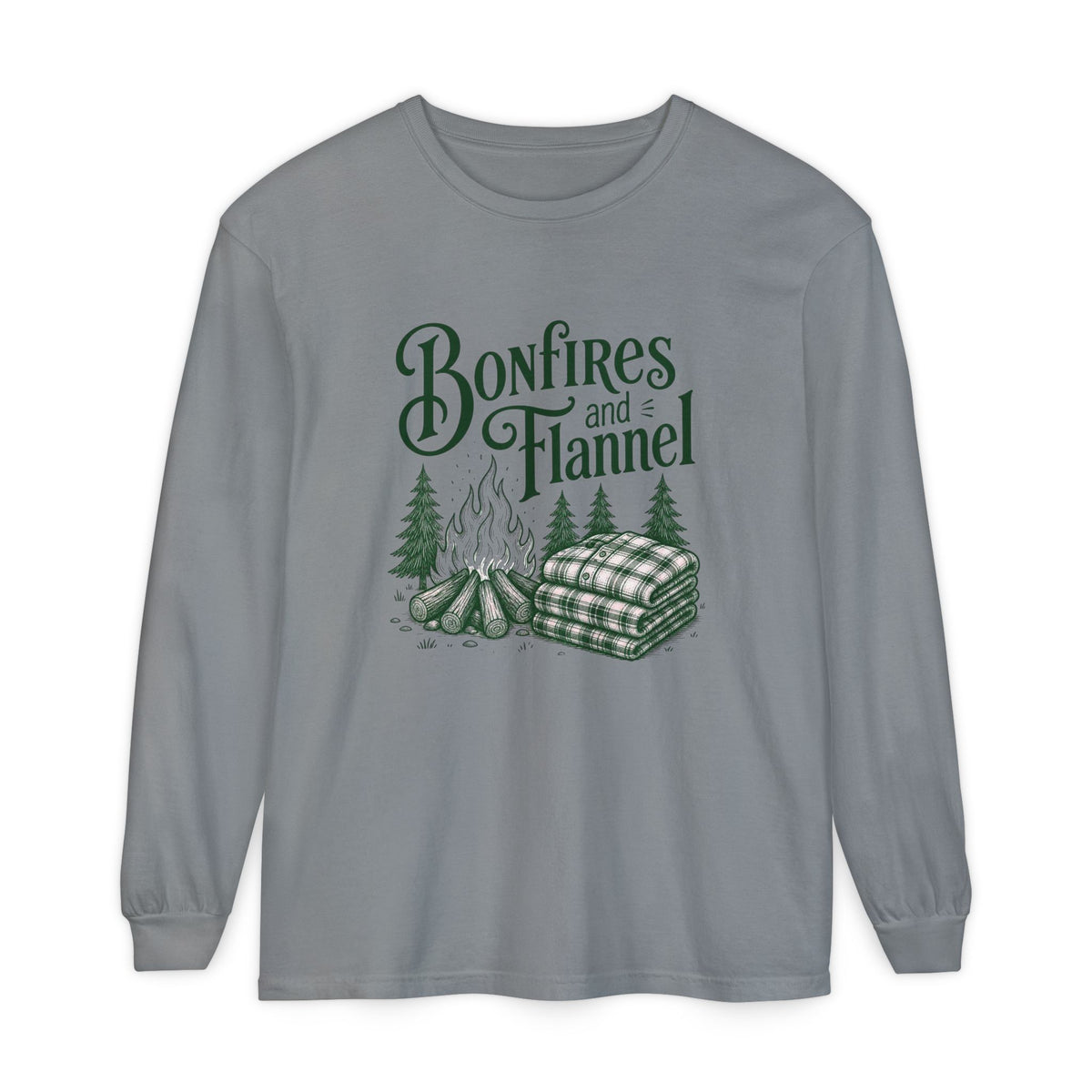 Bonfires and Flannel Long Sleeve Tee